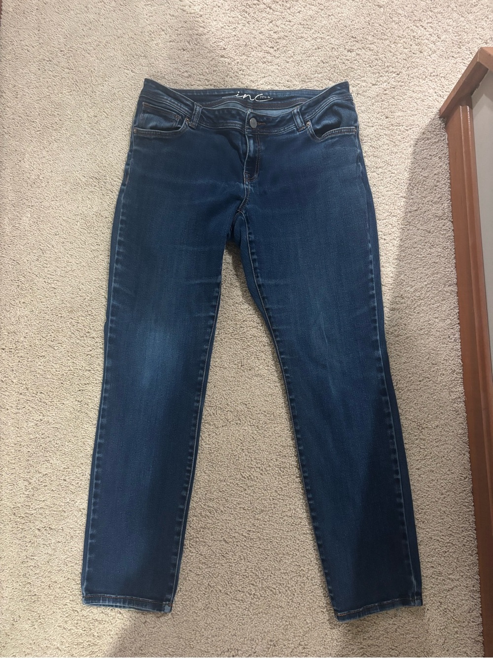 INC International Concepts Women's Dark Blue Straight Leg Jeans